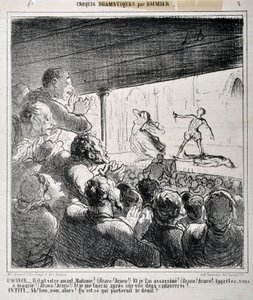 Esquisse dramatique : « Il était votre amant Madame... » Gravure par Honoré Daumier (1808-1879) dans « Le Charivari ». Palais Longchamp, Musée des Beaux-Arts de Marseille - Honoré Daumier