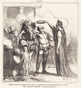 Empédocle recevant... les honneurs divins - Honoré Daumier