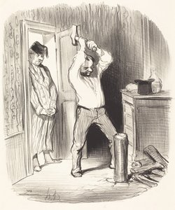 Est-il permis à Dieu... de fendre du bois... - Honoré Daumier