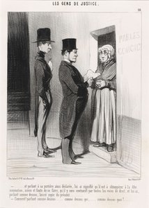 Et parlant à sa portière ainsi déclarée... - Honoré Daumier