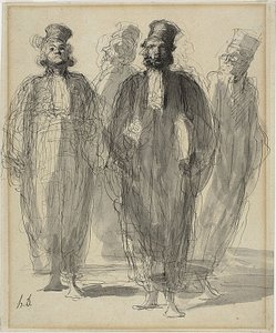 Quatre avocats - Honoré Daumier