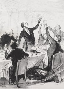 Un 43e toast... à la Société de Tempérance - Honoré Daumier