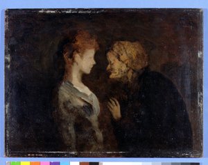 La Confidence (Le Secret) - Honoré Daumier