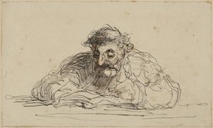 Homme lisant - Honoré Daumier
