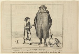 Monsieur Prudhomme philanthrope, numéro 291 de la série Actualités de Le Charivari - Honoré Daumier