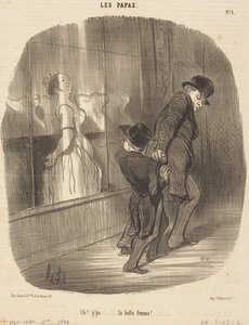 Oh ! Papa... la belle femme ! - Honoré Daumier