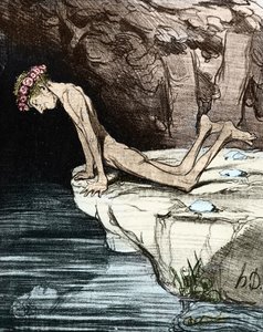 Le Beau Narcisse. Par Honoré Daumier de Salvandy (1795-1856), écrivain, politicien et historien, membre de l