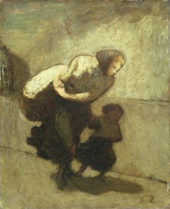 Le lourd fardeau - Honoré Daumier