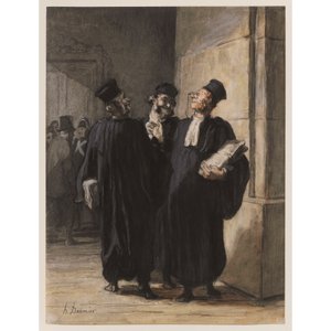 Trois avocats conversant - Honoré Daumier