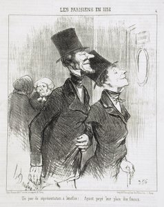 Un jour de représentation à bénéfice ! - Honoré Daumier