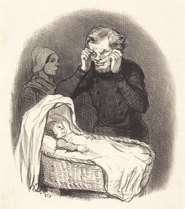 Un Père heureux - Honoré Daumier
