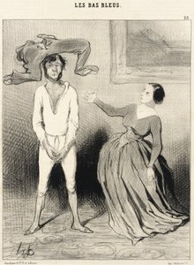 Une femme comme moi... remettre un bouton?... - Honoré Daumier