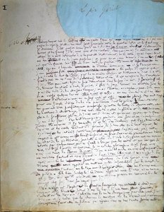 Première page du manuscrit de 