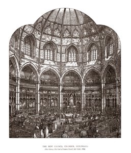 La nouvelle salle du conseil, Guildhall, 1884, 1886 - Horace Jones