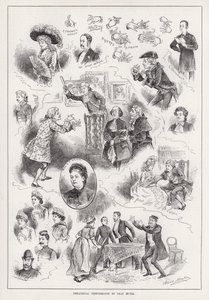 Représentation théâtrale par des sourds-muets (gravure) - Horace Morehen