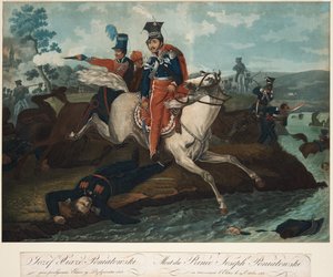 Mort du prince Józef Poniatowski à la bataille de Leipzig, 1820 - Emile Jean Horace Vernet