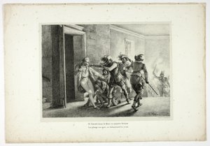 Et bientôt dans le flanc ce monstre furieux... - Horace Vernet