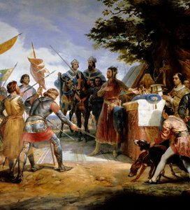 Guerre franco-anglaise (1202-1214) : « la bataille de Bouvines le 27/07/1214, Philippe Auguste met en jeu la couronne de France » - Emile Jean Horace Vernet