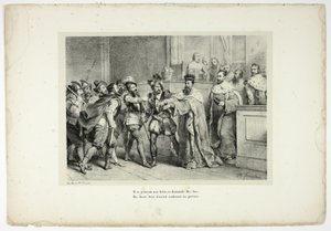 Il se présente aux Seize, et demande des fers... - Horace Vernet