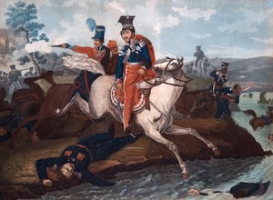 Mort du Prince Jozef Poniatowski à la bataille de Leipzig - Emile Jean Horace Vernet