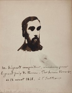 Portrait du compositeur Aristide Hignard - Emile Jean Horace Vernet