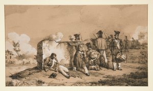 Soldats en tirailleurs - Emile Jean Horace Vernet