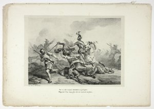 Sur ce fier ennemi BOURBON se précipite... - Horace Vernet