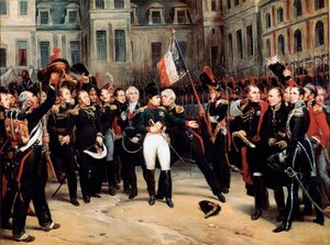 Les adieux de Napoléon Bonaparte à la Garde Impériale, à Fontainebleau - Emile Jean Horace Vernet