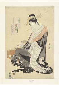 Courtisane Morokoshi de la maison Echizenya - Hosoda Eishi