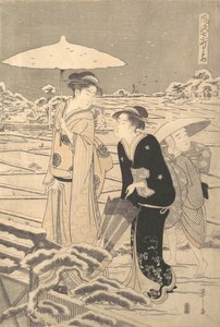 Kayoi Komachi, de la série Sept épisodes élégants du poète Komachi Furyu nan, vers 1795