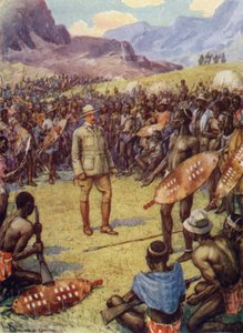 Cecil Rhodes, avec les Matabeles