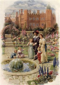 Le roi Charles Ier et la reine Henriette à Hampton Court - Howard Davie