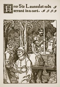 Comment Sir Launcelot chevauchait errant dans un chariot, illustration de 