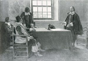 Sir William Berkeley se rendant aux commissaires du Commonwealth, illustration de 