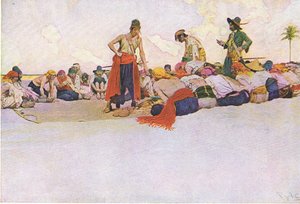 Ainsi le trésor fut partagé, de Howard Pyles Book of Pirates publié par Harper & Bros, 1921