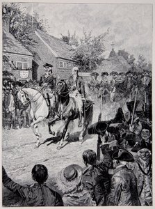 La Procession civile dirigée par le général Washington et le gouverneur Clinton - Howard Pyle
