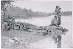 La Mort du chef indien Alexandre, frère du roi Philippe, illustration de 