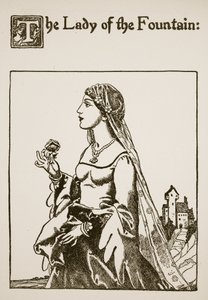 La Dame de la Fontaine, illustration de The Story of Sir Launcelot and his Companions, 1907 - Howard Pyle