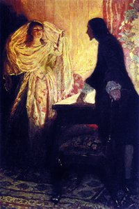 La rencontre avec la fille du capitaine Keith. Illustration du « Livre des pirates, boucaniers et marrons de la mer des Caraïbes » par Howard Pyle - Howard Pyle