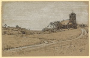 Dessin, paysage, 1880-90 - Howard Russell Butler