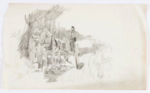 Sans titre (charrette tirée par un cheval) - Howard Russell Butler