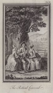 Le Poète Coquet (gravure) - Hubert (after) Gravelot