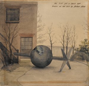 Boule de temps tombée dans la cour de l