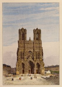 Notre-Dame de Reims (litho en couleur)