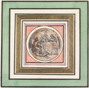 Conception pour une médaille : Frederick et Augusta, prince et princesse de Galles