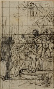 Enlarged Study for an illustration in Tacitus "Tibère, ou Les Six Premiers Livres des Annales", Book 1, Vol. 1 - Hubert Francois Gravelot