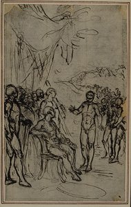 Étude pour "La Pharsale" de Lucain, Canto IV - Hubert Francois Gravelot