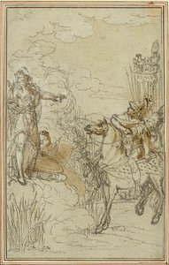 Étude pour "La Pharsale" de Lucain, Canto I - Hubert Francois Gravelot