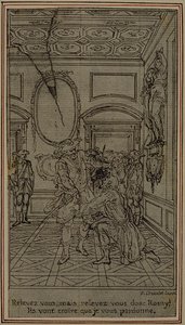 Étude pour la vignette-frontispice de "La Partie de Chasse de Henri IV" de Colle, Acte I - Hubert Francois Gravelot