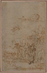 Étude pour la Vignette dans "Les Amours de Mirtil" de Fontenelle (attr.), Canto V - Hubert Francois Gravelot